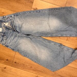 Reformation Light Blue Wide Leg Jeans